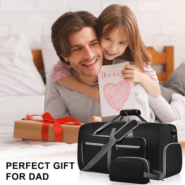 Duffle Bag with Shoes Compartment and Adjustable Strap,Foldable Travel Duffel Bags for Men Women,Waterproof Duffel Bags - Image 6