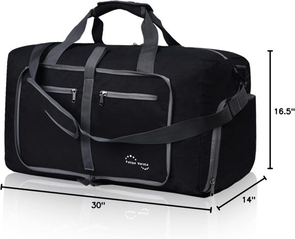 Duffle Bag with Shoes Compartment and Adjustable Strap,Foldable Travel Duffel Bags for Men Women,Waterproof Duffel Bags - Image 9