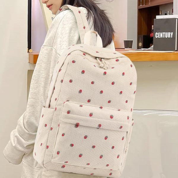 School Backpack for Teen Girls Bookbags Elementary High School Corduroy Laptop Bags Women Travel Daypacks - Image 7