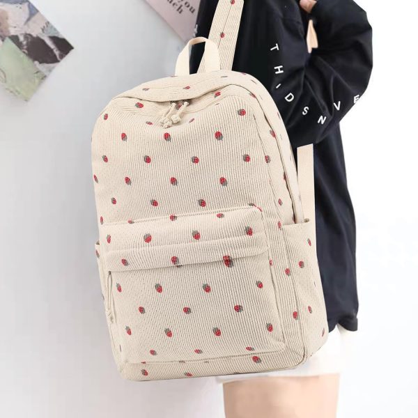 School Backpack for Teen Girls Bookbags Elementary High School Corduroy Laptop Bags Women Travel Daypacks - Image 8